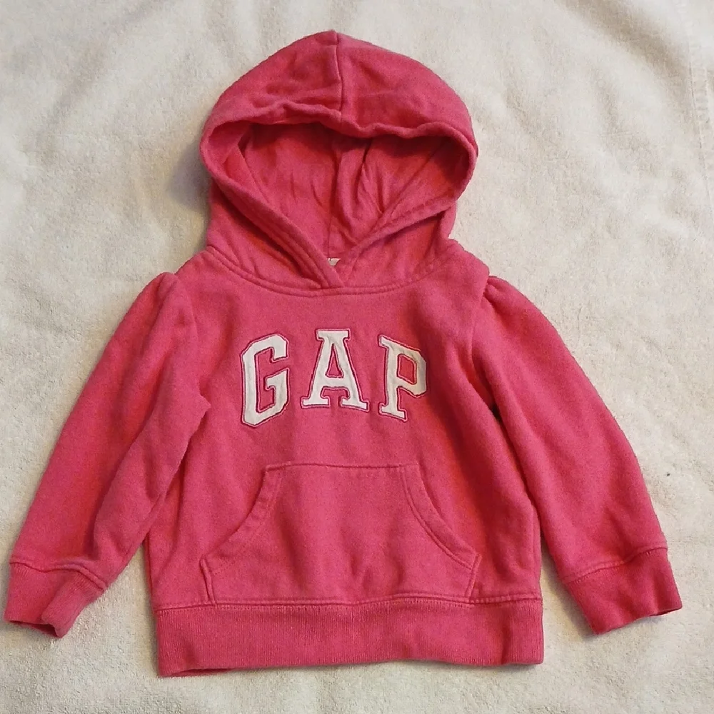 GAP‎ Kids Vibrant Pink Light Fleeced Hoodie 18-24 mos